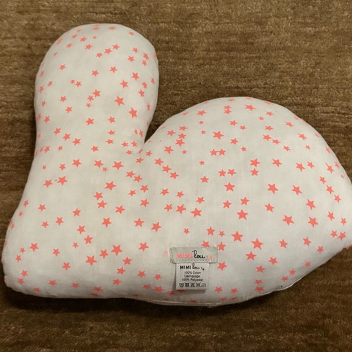 Mimi Lou Swan pillow like new, pink and white colors