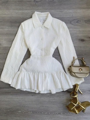 Zara coord set καινούργιο, άσπρο, μέγεθος XS