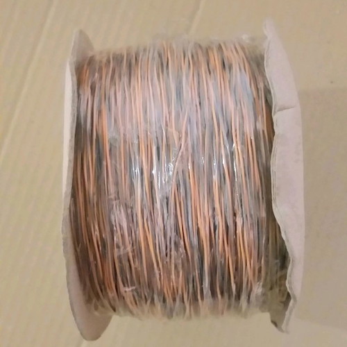 Cable 2×0.50mm Strofio new, 500 meters orange-gray