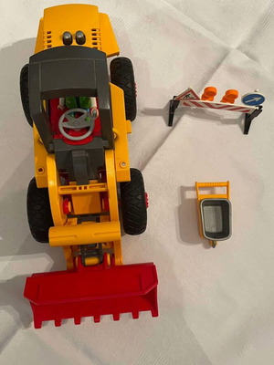 Playmobil large bulldozer like new with figures and manual