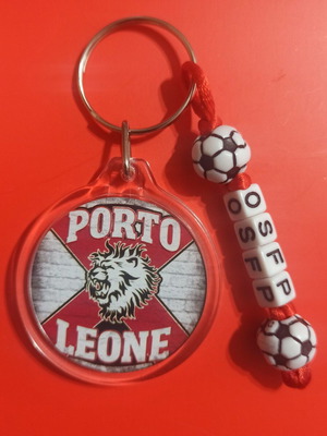 Olympiakos Round Keychain with Beads No4 new