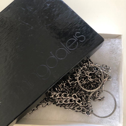 Bloomingdales choker used metal chain necklace