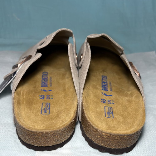 Birkenstock Boston BS Gray Suede Clogs brand new with tags