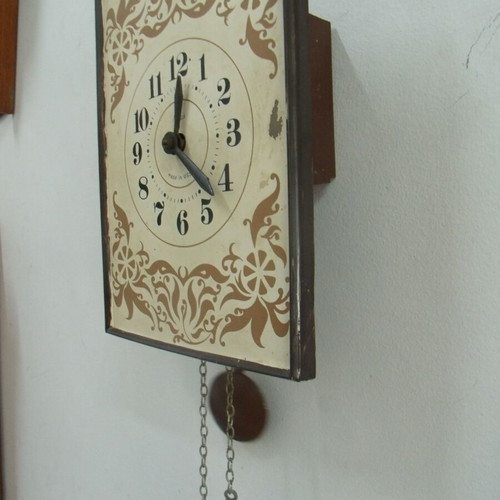 Old Mayak wall clock used, mechanical, restored, Soviet era