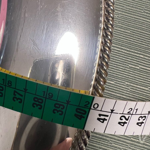 Argentepie silver plated 1000 BE plate used, 40 cm diameter