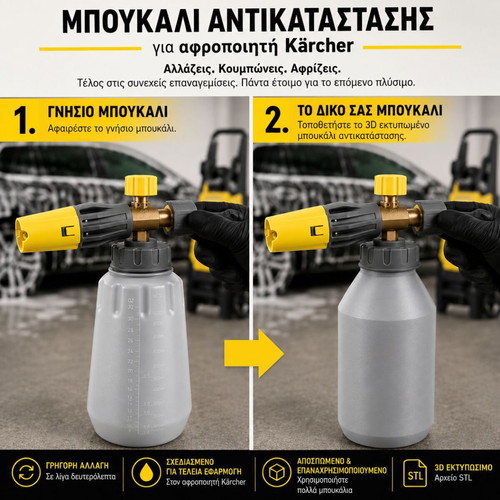 Replacement bottle for Kärcher foam sprayer new