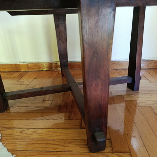 Antique dining set with round table and chairs used