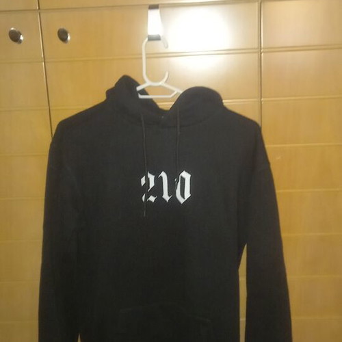 Athens Finest hoodie, medium, black and white