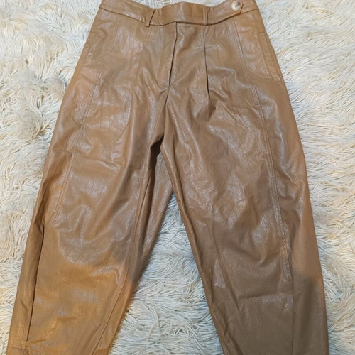 XXLOVE ankle pants beige like new, comfortable fit, elastic waist