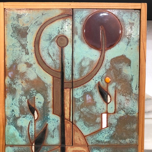 Ceramic tile by Panos Valsamakis used, set of 3 pieces