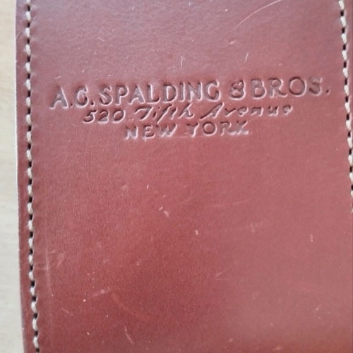 A.G. Spalding & Bros Leather & Aluminium pen and mechanical pencil set