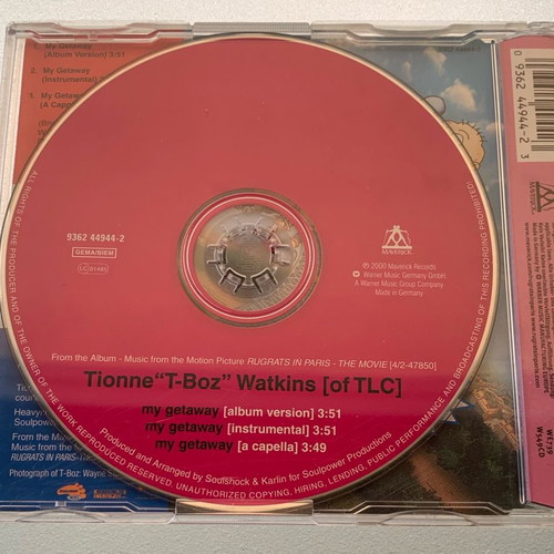 Tionne t-boz Watkins My getaway 3-trk CD single used