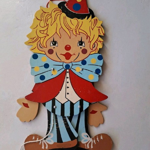 Wooden baby room decorations used, marionettes and hanger