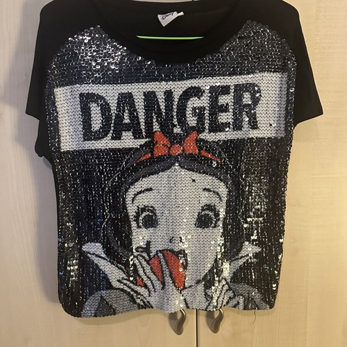 Black blouse with sequins