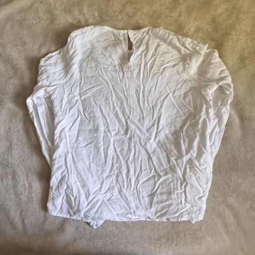 Girls wrinkled longsleeve top Reserved, used, size 152 cm, white