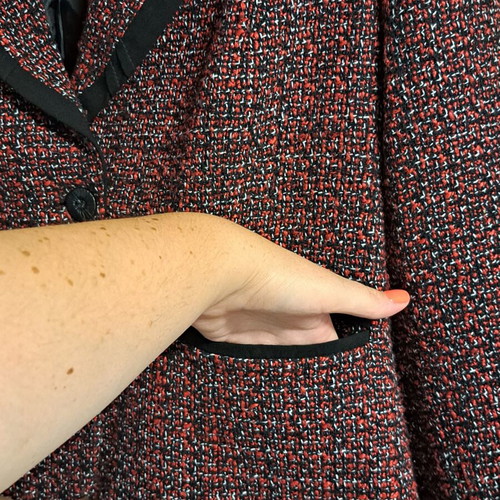 Chris women's wool jacket like new, red and black, size 5XL