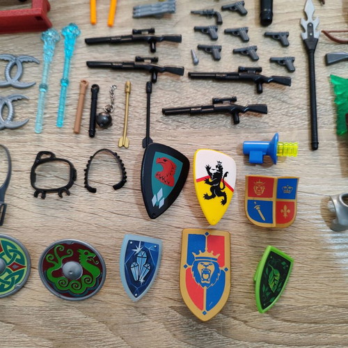 Playmobil weapons and shields accessories for warriors used