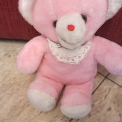 Stuffed bear with apron like new