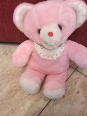 Stuffed bear with apron like new