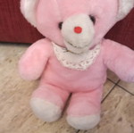 Stuffed bear with apron like new