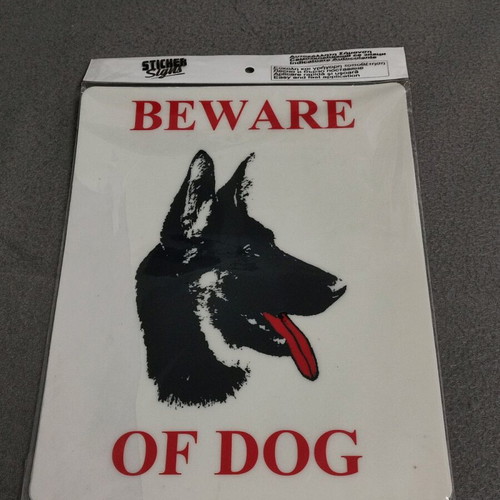 Sticker sign beware of dog new