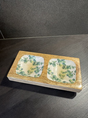 Serving tray used, ideal for nuts or dips, approx. 10 x 3.5 x 20 cm