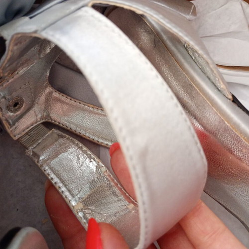 Silver sandals like new, size 38