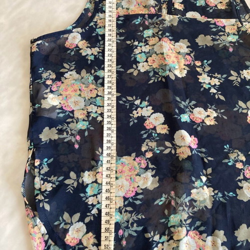 Pink Woman top multicolored, transparent, asymmetric, size M like new