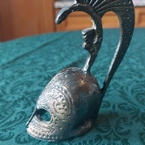 Spartan Helmet used, bronze decorative bell