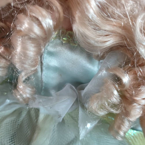 Vintage Porcelain Fairy Doll, 28cm, seated