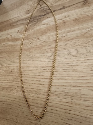 Twisted Rope Chain Necklace gold-toned, like new