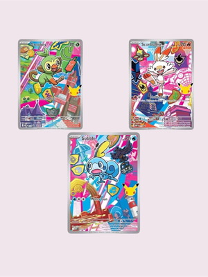 Pokemon TCG First Partner Illustration Collection Series 2 Galar Starters Set 3 Cards