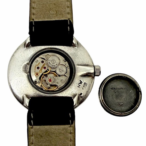 Ρολόι HENO Watch vintage 1960s με ασημένιο δολάριο σαν καινούργιο