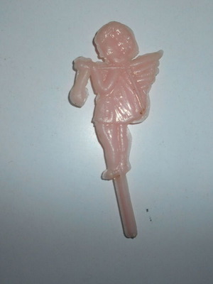 Plastic angel used, base from 1960s toothpick