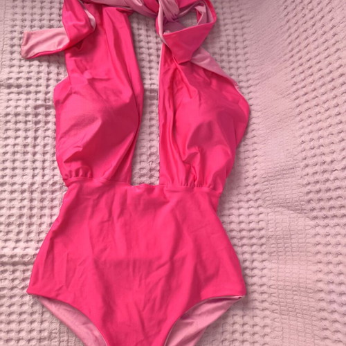 Fuchsia one-piece swimsuit