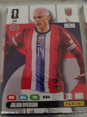 Panini Adrenalyn XL FIFA World Cup 2026 Julian Ryerson used sticker