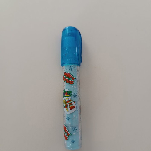 Christmas eraser-pen with snowman used