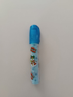 Christmas eraser-pen with snowman used