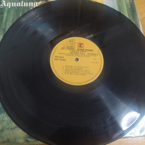 Jethro Tull Aqualung LP signed by Ian Anderson used, rock