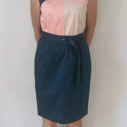 Stefanel women's dress like new, cotton, size S, dark blue