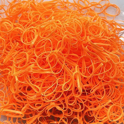 Silicone Hair Elastics Orange Pack of 1000 New