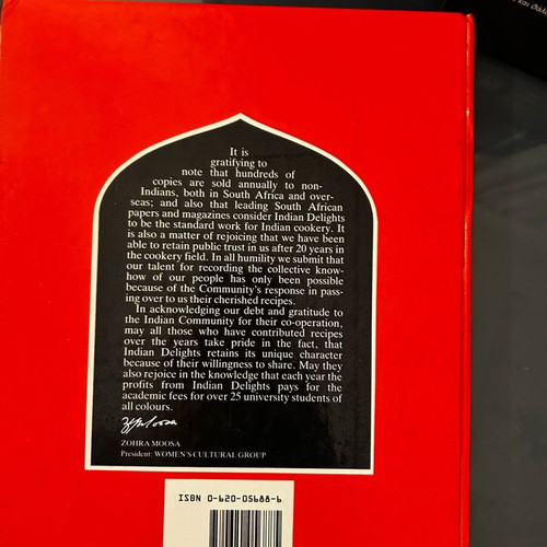 Indian Delights cookbook used, English