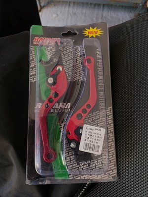 Motorcycle levers red color new
