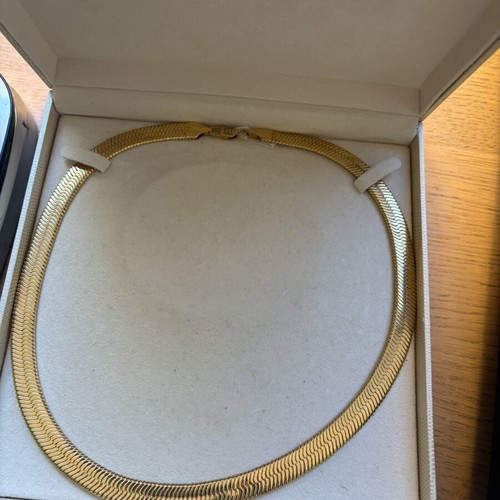 Heringbone Chain 18K Gold MMIJEWLLERS New