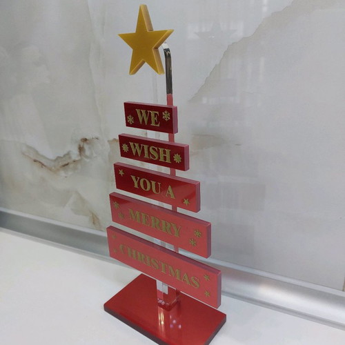 Decorative handmade Christmas tree from plexiglas new