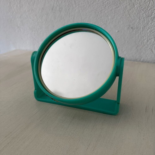 Turquoise Double-Sided Table Mirror like new