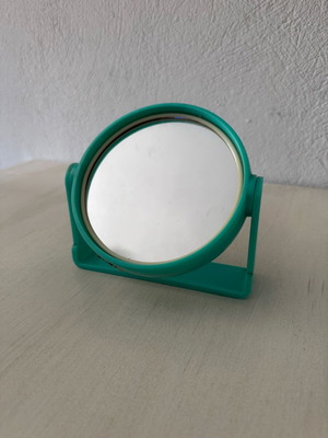 Turquoise Double-Sided Table Mirror like new