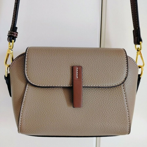Shoulder bag made of synthetic leather like new, beige and brown