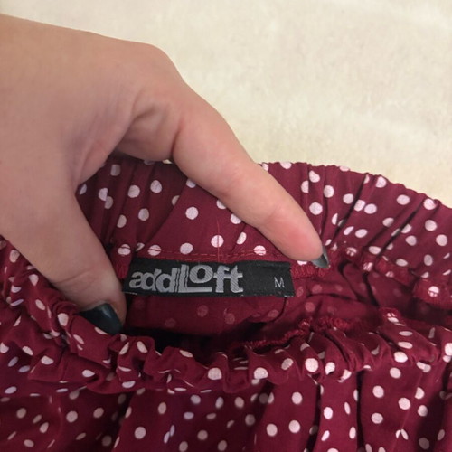 Addloft women's skirt burgundy polka dot, like new, size Medium
