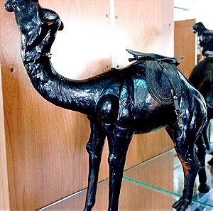Vintage δερμάτινη καμήλα χειροποίητη